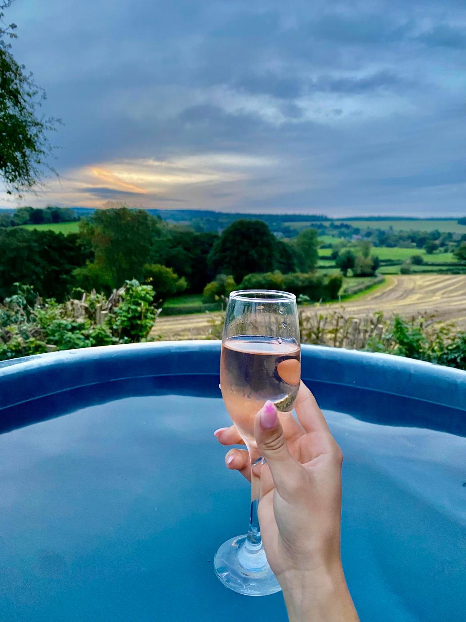 Romantic Nature Retreat, Luxury Glamping & Stargazing Views - Dragonfly Shepherd Hut Yarpole Экстерьер фото