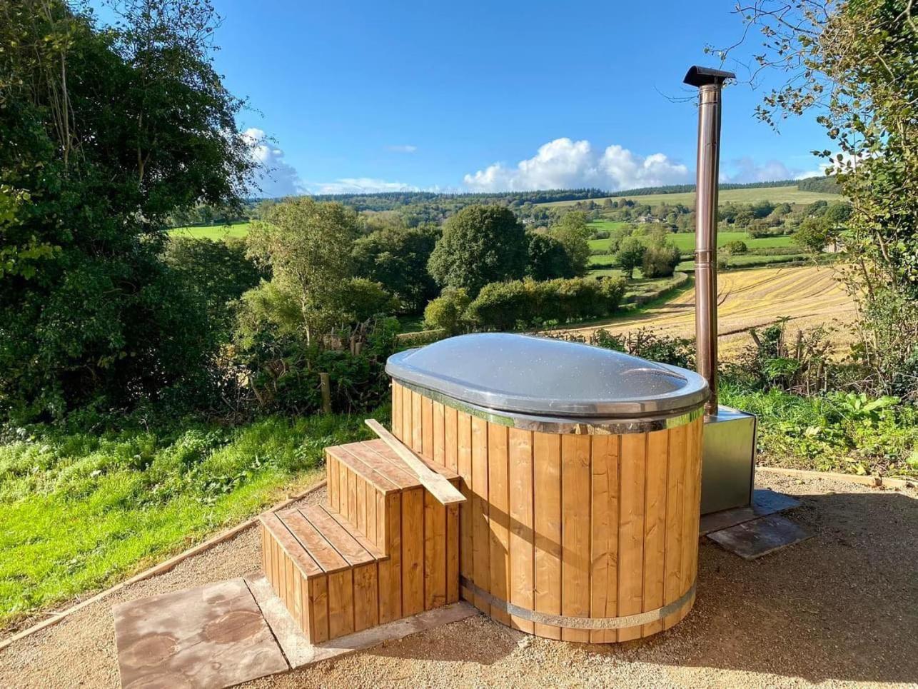 Romantic Nature Retreat, Luxury Glamping & Stargazing Views - Dragonfly Shepherd Hut Yarpole Экстерьер фото
