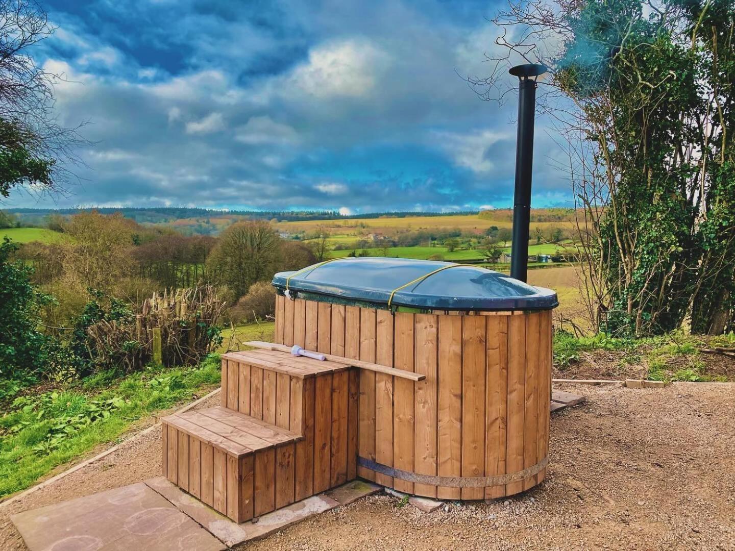 Romantic Nature Retreat, Luxury Glamping & Stargazing Views - Dragonfly Shepherd Hut Yarpole Экстерьер фото